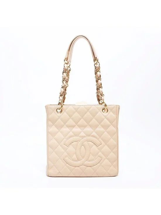 Chanel Shoulder Bag CC Logo Quilted Caviar Leather Chain - Picture 1 of 10
